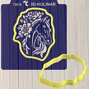 Трафарет + Вырубка " Лошадь №10. Символ 2026 ". Форма для печенья