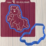 Трафарет + Вырубка " Лошадь №4. Символ 2026 ". Форма для печенья