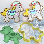 Штамп + Вырубка " Лошадь №11 ". Символ 2026 года. Форма для печенья