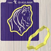 Трафарет + Вырубка " Лошадь №5. Символ 2026 ". Форма для печенья