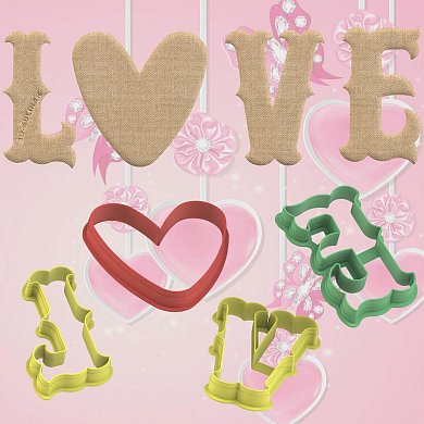 Набор вырубок " LOVE буквы "