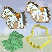 Штамп + Вырубка " Лошадь №10 ". Символ 2026 года. Форма для печенья