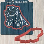 Трафарет + Вырубка " Лошадь №9. Символ 2026 ". Форма для печенья