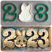 Набор форм " Год кролика. Заяц и цифры 2,3 "
