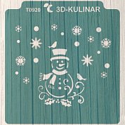 Трафарет " Снеговик в шарфе "