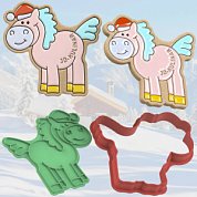 Штамп + Вырубка " Лошадь №15 ". Символ 2026 года. Форма для печенья