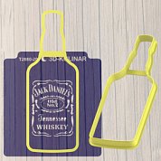 Вырубка + Трафарет " Бутылка виски Jack Daniel’s "