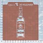 Вырубка + Трафарет " Бутылка виски Jameson "