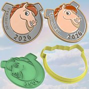 Штамп + Вырубка " Лошадь №7 ". Символ 2026 года. Форма для печенья