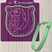 Трафарет + Вырубка " Лошадь №12. Символ 2026 ". Форма для печенья