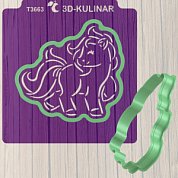 Трафарет + Вырубка " Лошадь №3. Символ 2026 ". Форма для печенья