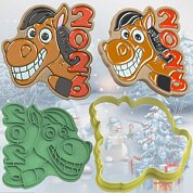 Штамп + Вырубка " Лошадь №4 ". Символ 2026 года. Форма для печенья