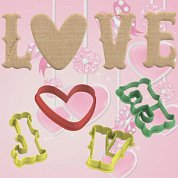 Набор вырубок " LOVE буквы "