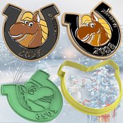 Штамп + Вырубка " Лошадь №6 ". Символ 2026 года. Форма для печенья